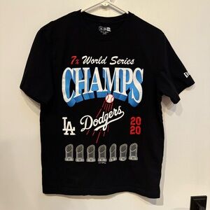 New Era Black and Blue Dodgers Championship Tee